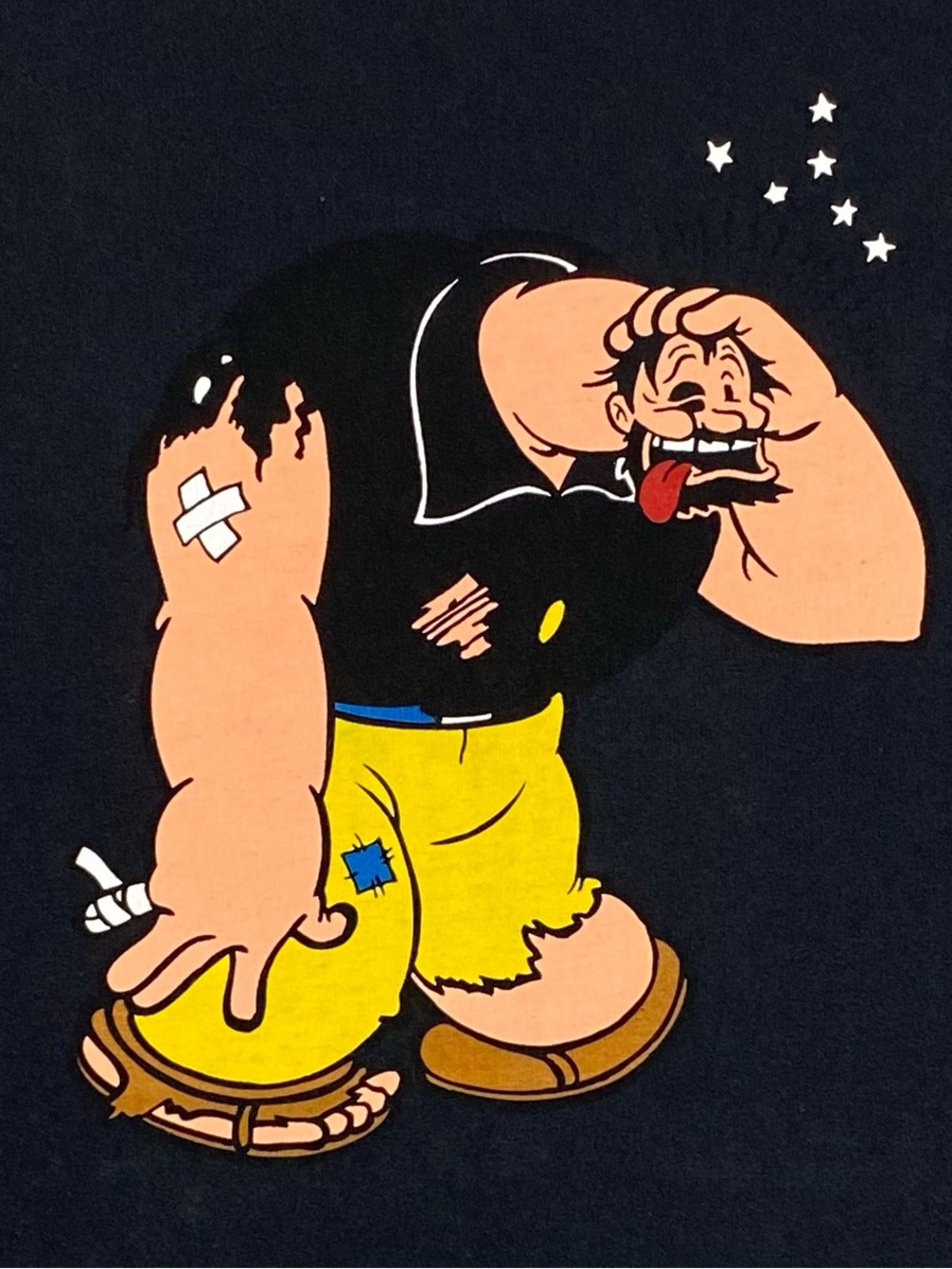 CC Filson Popeye T Shirt Mens Size M Black Short Sleeve Cotton Made In USA Bluto - Picture 3 of 10